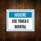 Kit 10 Placas Higiene Use Touca E Avental