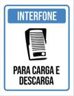 Kit 10 Placas Interfone Carga Descarga Desenho