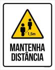 Kit 10 Placas Mantenha Distância Vertical