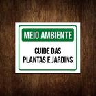 Kit 10 Placas Meio Ambiente Cuide Das Plantas E Jardins