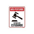 Kit 10 Placas Não Perturbe - Futuro Juíz Estudando