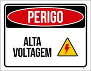 Kit 10 Placas Perigo Alta Voltagem 36X46