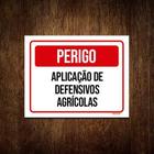 Kit 10 Placas Perigo Aplicação De Defensivos Agrícolas