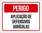 Kit 10 Placas Perigo Aplicação Defensivos Agrícolas 36X46