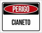 Kit 10 Placas Perigo Cianeto 36X46