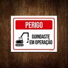 Kit 10 Placas Perigo Guindaste Em Operação