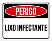 Kit 10 Placas Perigo Lixo Infectante