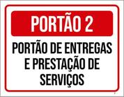 Kit 10 Placas Portão Entregas Prestação Serviços 36X46