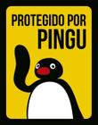 Kit 10 Placas Protegido Por Pingu 36X46