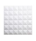 Kit 10 Placas Revestimento De Parede Pvc 3D Piramide Branco - Papel De Parede