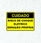 Kit 10 Placas Risco De Choque Elétrico Geração Própria 25X18