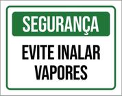 Kit 10 Placas Segurança Evite Inalar Vapores 36X46