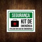 Kit 10 Placas Segurança Kit De Emergência Use Em Caso