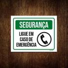 Kit 10 Placas Segurança Ligue Em Caso De Emergência