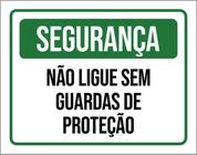 Kit 10 Placas Segurança Não Ligue Guardas Proteção 36X46