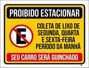 Kit 10 Placas Seu Carro Guinchado Proibido Estacionar 36X46