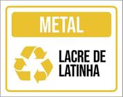 Kit 10 Placas Sinalização - Lixo Metal Lacre De Latinha