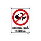 Kit 10 Placas Sinalização - Proibido Extração De Plantas