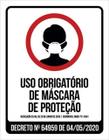 Kit 10 Placas Uso Obrigatório De Máscara De Proteção 36X46