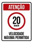 Kit 10 Placas Velocidade Máxima 20Km Máximo 36X46