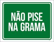 Kit 10 Placas Verde Não Pise Na Grama 36X46