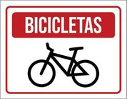 Kit 10 Placas Vermelha Bicicletas 36X46