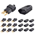 Kit 10 Plug Macho 10a 2P+T com 10 Tomada Fêmea 10a 2P+T