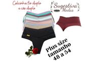 kit 10 Plus Size Calcinhas Modeladora Cós Alto Duplo Fio Duplo Kit Lingerie 1091