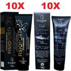 Kit 10 Pomada Massageadora Fisio Fort Premium + 10 Gel Massageador Cartilagem de Tubarão