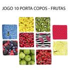Kit 10 Porta Chopp Personalizado Linda Coleção Frutas e Flores Quadrado