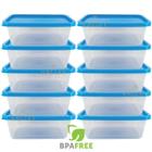 Kit 10 Potes 1,5 Litros BPA Free com Tampa Azul