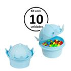 Kit 10 Potes de Doces e Decoração Lembranças de Festa Coroa Azul