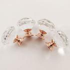 Kit 10 Puxadores Pegador Cristal 40mm Porta Gaveta Rose Gold