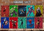 Kit 10 Quadros Super Heróis Vingadores Marvel Menino adult