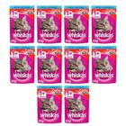 Kit 10 Ração Whiskas Carne Gato Castrados 85g cada