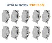 Kit 10 Ralo Click Quadrado 10X10 Inox Veda Cheiro E Insetos