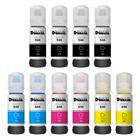 Kit 10 Refil de Tinta compatível T544 para impressora L3150, L3110, L5190