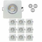 Kit 10 spot led 6w bivolt 6500k quadrado blumenau 80266004