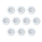 Kit 10 Spots Led Redondo De Embutir 5W Bivolt Luz Amarela