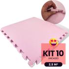 Kit 10 Tapete EVA Infantil 2,5m² Tatame 50x50cm 10mm Bebe Criança Brinquedoteca Yoga Atividades Físicas Interativo - Kozi