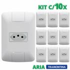 Kit 10 Tomada Simples 10a- Tramontina Aria