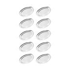 Kit 10 Travessa Oval 21cm Aço Inox Bandeja Para Servir