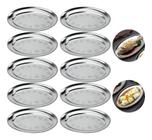 Kit 10 Travessas Bandejas Inox Oval Arroz Batata Restaurante 22cm - Em Casa Tem