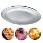 Kit 10 Travessas Rasa Inox 20cm Bandeja Para Porções Saladas