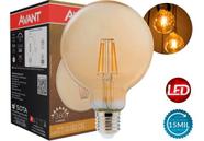 Kit 10 un. Lâmpada led Retrô Filamento Globo G95 4W 220V Âmbar 320lm E27 2200K Dimerizável - 1 Ano de Garantia