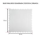 Kit 10 Unidades Cake Board Para Bolo 32x32cm. Branco