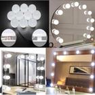 Kit 10 Unidades Lâmpadas Camarim Para Espelhos Led Luz 3 Cores Luz Camarim Maquiagem