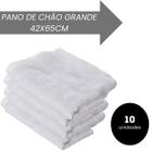 Kit 10 Unidades Panos de Chão Branco Atacado 42X65 Reforçado