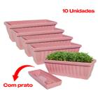 Kit 10 Vasos Jardineiras Plantas Floreira de Janela Prato - Uninjet