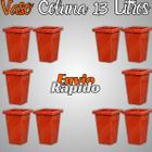 Kit 10 Vasos Planta Decorativo Quadrado 13l Coloridos Áreas